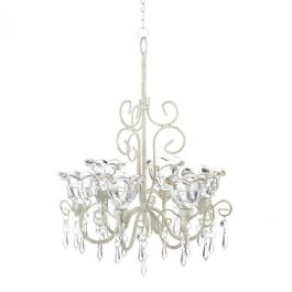 CRYSTAL BLOOMS CANDLE CHANDELIER